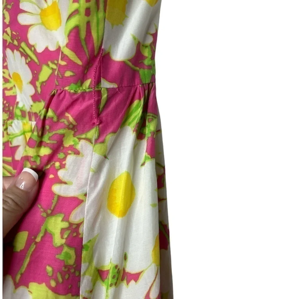Lilly Pulitzer Briddie Strapless daisy silk dress size 0 - Picture 9 of 12